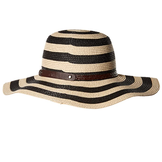 Sunlily Roll-N-Go Sun Hat - Black and Tan Stripe - Mellow Monkey