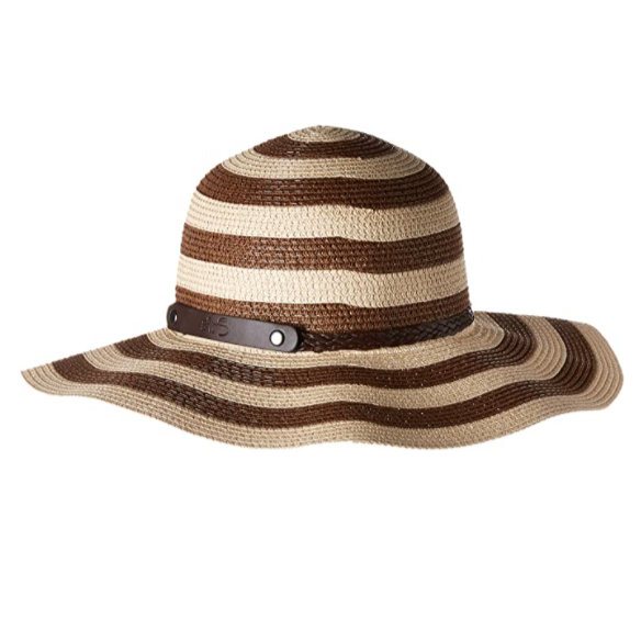 Sunlily Roll-N-Go Sun Hat - Brown and Tan Stripe - Mellow Monkey