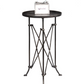 Round Tray-Style Metal Accent Table - 25-in. H x 14-1/4-in. Round - Mellow Monkey