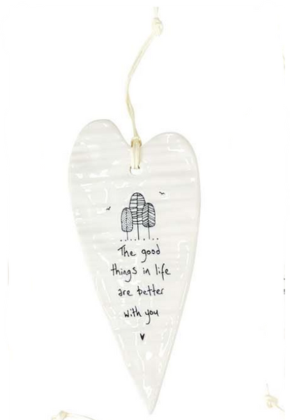 Ceramic Heart Hanging Ornament - Mellow Monkey