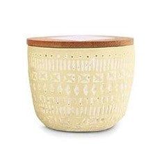 Sonora Candle - Yellow Etched Concrete Candle - Fresh Meyer Lemon - Mellow Monkey