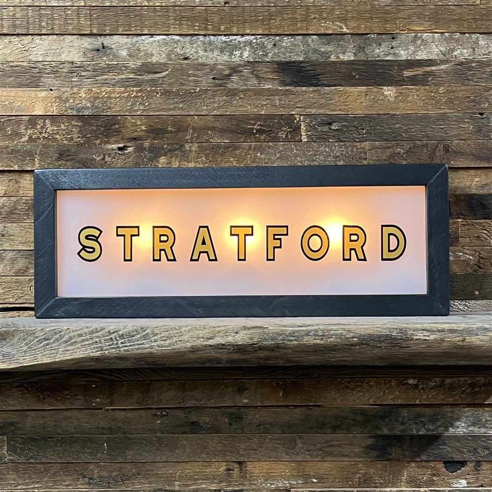 Stratford Vintage Lighted Box Sign - 22-1/2-in - Mellow Monkey