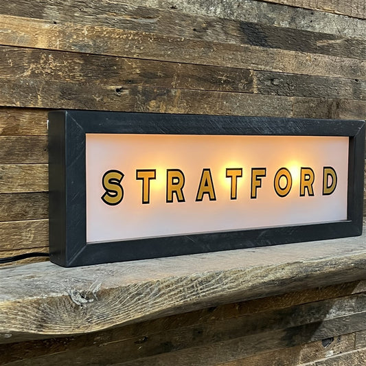 Stratford Vintage Lighted Box Sign - 22-1/2-in - Mellow Monkey