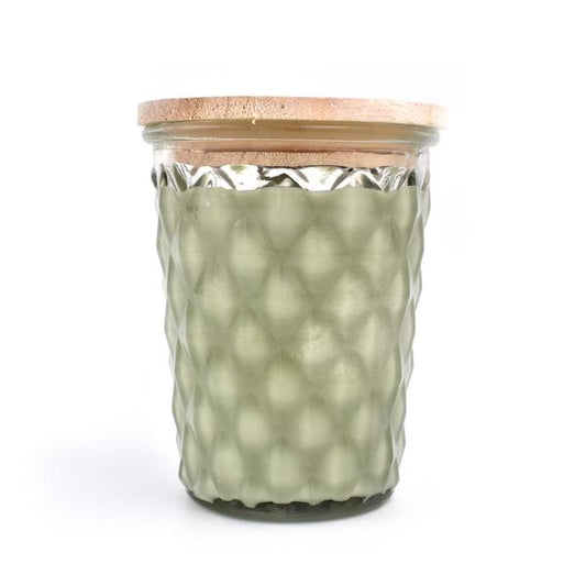 Fresh-Cut Christmas Tree - Swan Creek Timeless Crystal Jar 100% Soy Candle 12-oz - Mellow Monkey