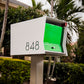 Retrobox Mailbox - Arctic White and Lime Green - Mellow Monkey