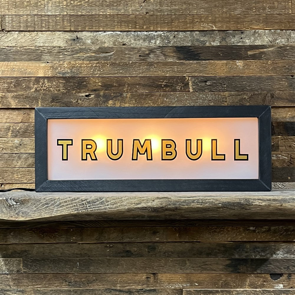 Trumbull Vintage Lighted Box Sign - 22-1/2-in - Mellow Monkey