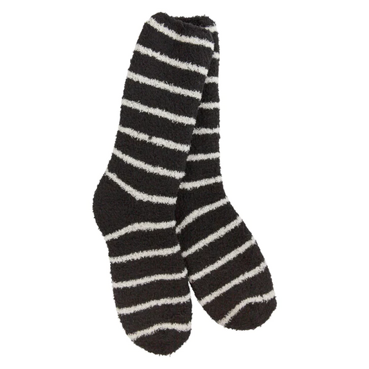 World's Softest Socks - Knit Pickin' Fireside Crew - Onyx Stripe - Mellow Monkey