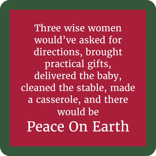 Peace on Earth - Coaster - 4-in - Mellow Monkey
