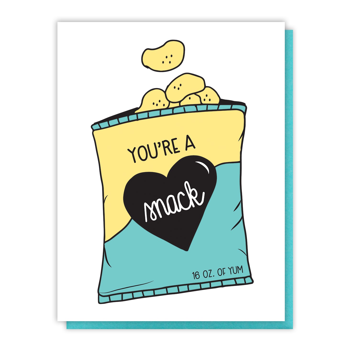 You're a Snack 16-oz. of Yum - Love Greeting Card - Mellow Monkey