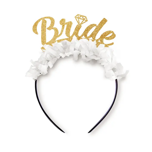 Bride - Gold And White Crown - Mellow Monkey