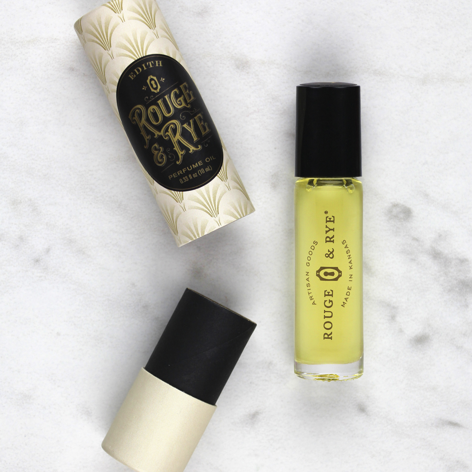 Rogue and Rye #16 - Edith Glass Rollerball Perfume Oil • Honeysuckle and Vetiver- 0.33-oz - Mellow Monkey