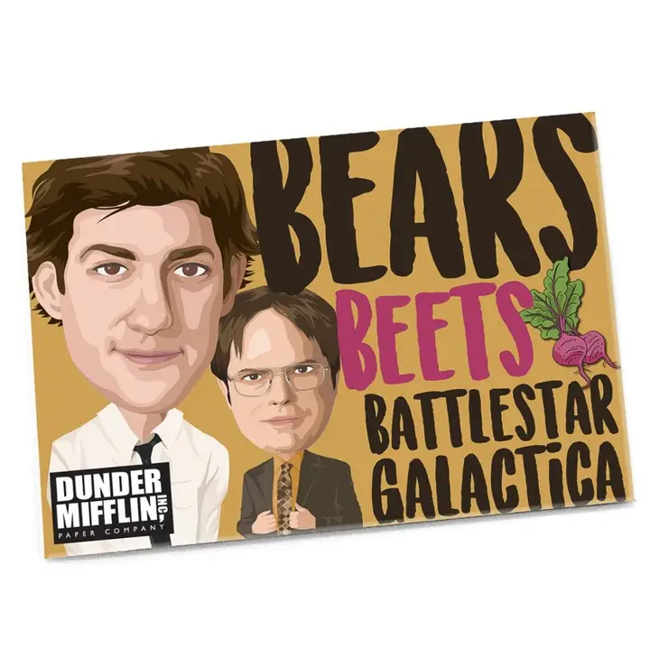 Bears Beets Battlestar Galactica - The Office Magnet - 2-1/2-in. x 3-1/2-in. - Mellow Monkey