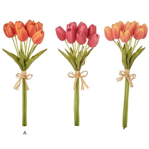Real Touch Tulip Bouquet Bundle 15-in - Mellow Monkey