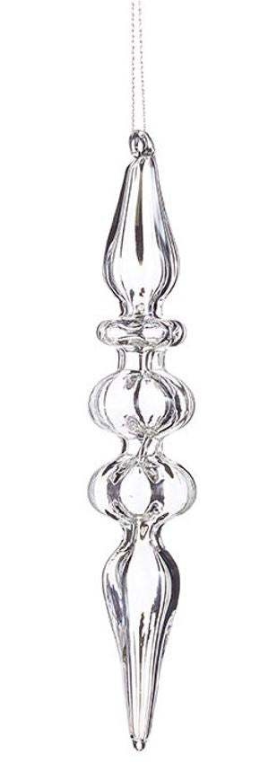 Crystal Ice Finial Ornament - 8-in - Mellow Monkey