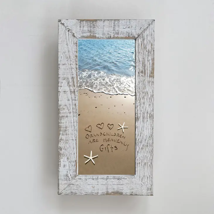 Framed Waves - Grandchildren Are Heavenly Gifts - 10-1/2-in - Mellow Monkey