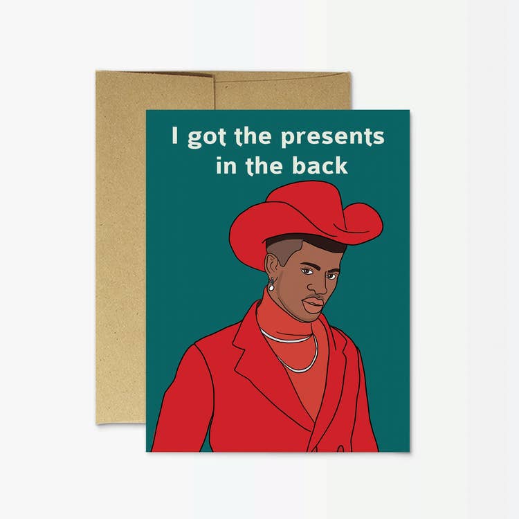 Christmas Old Town Road - I Got The Presents In The Back - Holiday Greeting Card - Mellow Monkey