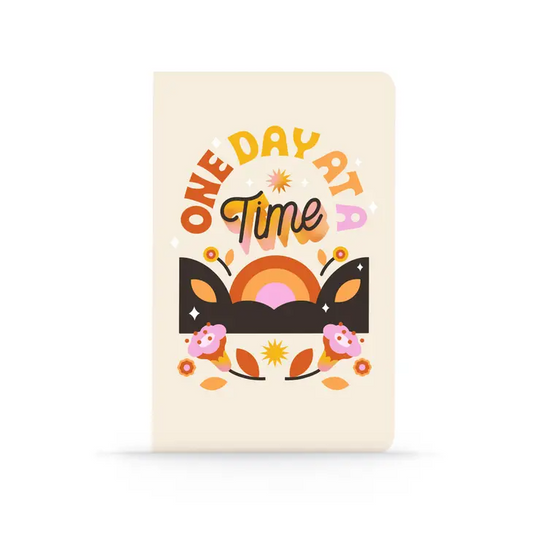 Denik One Day At A Time - Classic Layflat Notebook Journal - 8-1/4-in - Mellow Monkey
