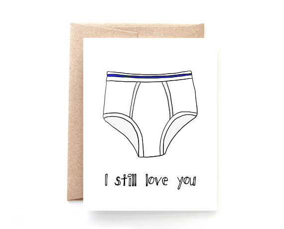 Yellow Daisy Paper Co. - Tighty Whities Valentine's Day Card - Mellow Monkey