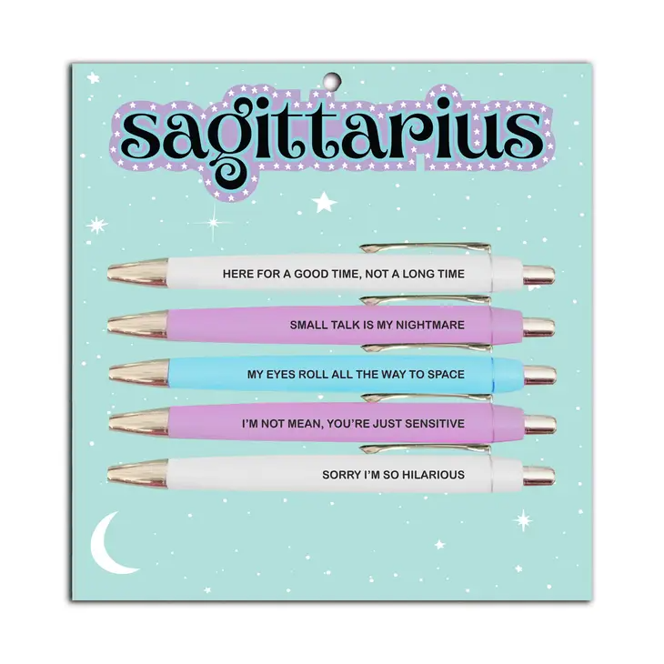 Sagittarius - 5 Pen Astrology Set - Mellow Monkey