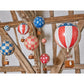 Floating The Skies Hot Air Balloon - Check Red - 3-1/3-in - Mellow Monkey