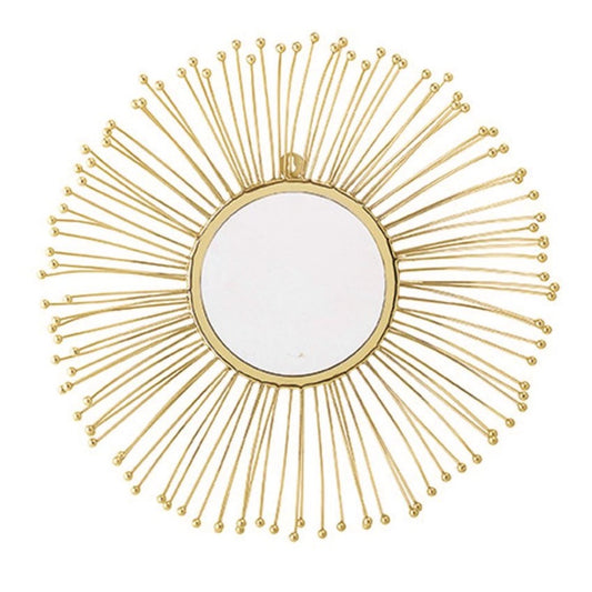 Metal Sunburst Wall Mirror - Gold - 24-in - Mellow Monkey