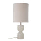 Alabaster Cotton Velvet Shade Table Lamp - Ivory - 13-1/4-in - Mellow Monkey