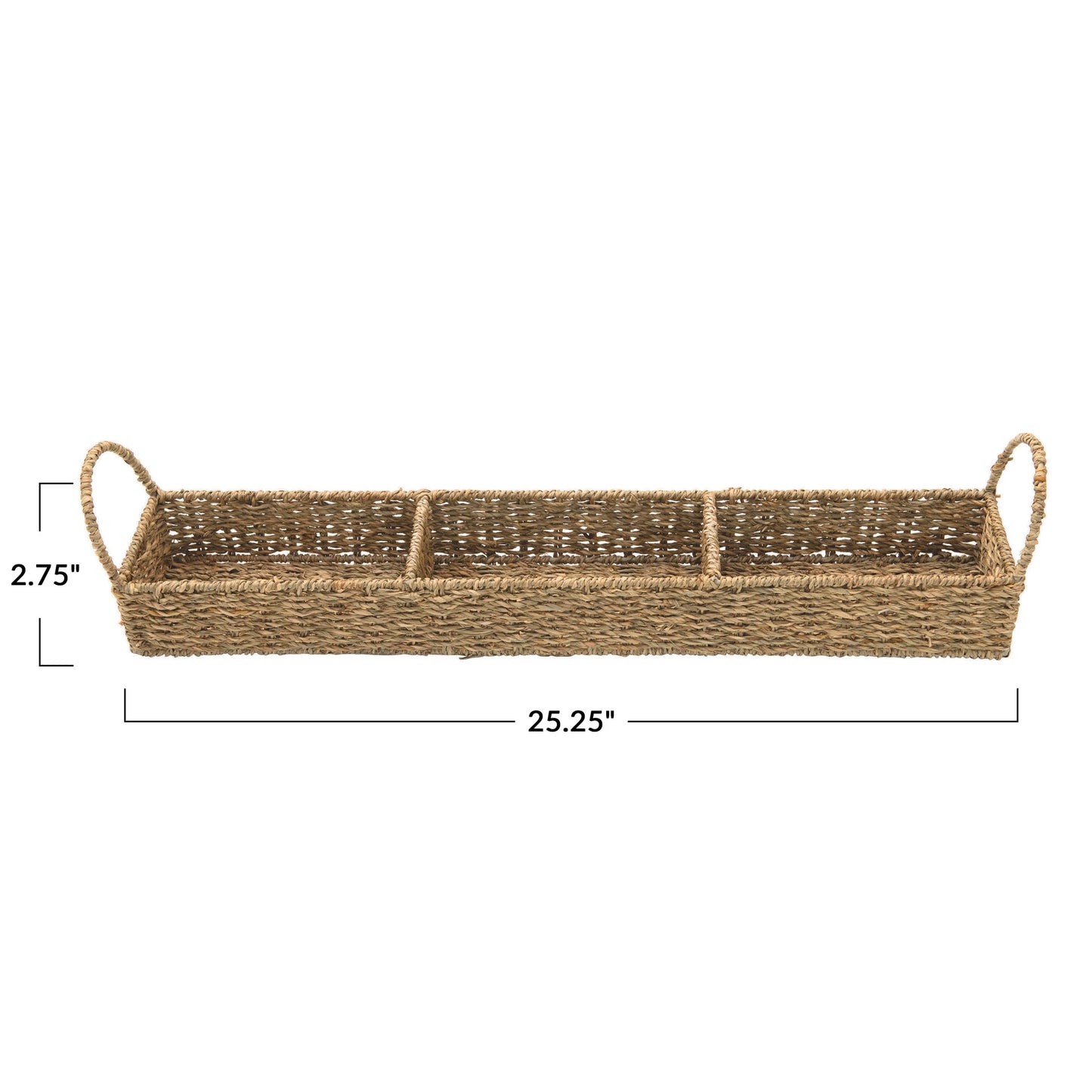 Seagrass Divider Tray - 25-1/4-in - Mellow Monkey
