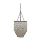 White Capiz And Metal Chandelier - 24-in - Mellow Monkey