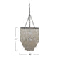 White Capiz And Metal Chandelier - 24-in - Mellow Monkey