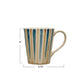 Striped Stoneware Mug - 3-3/4-in - Mellow Monkey