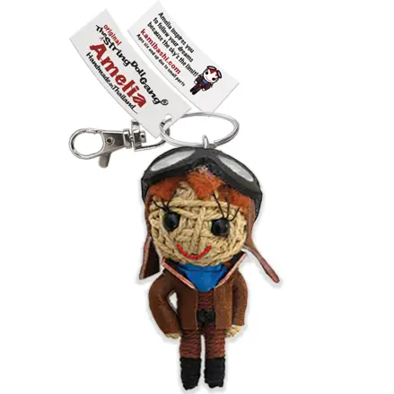Amelia - Pilot String Doll Keychain - 3-inches - Mellow Monkey