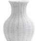 White Ceramic Wicker Vase - 5 Styles e