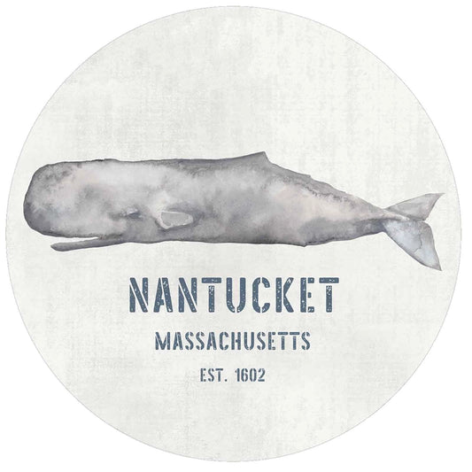Nantucket Whale Round Coasters - Set of 4 - Mellow Monkey