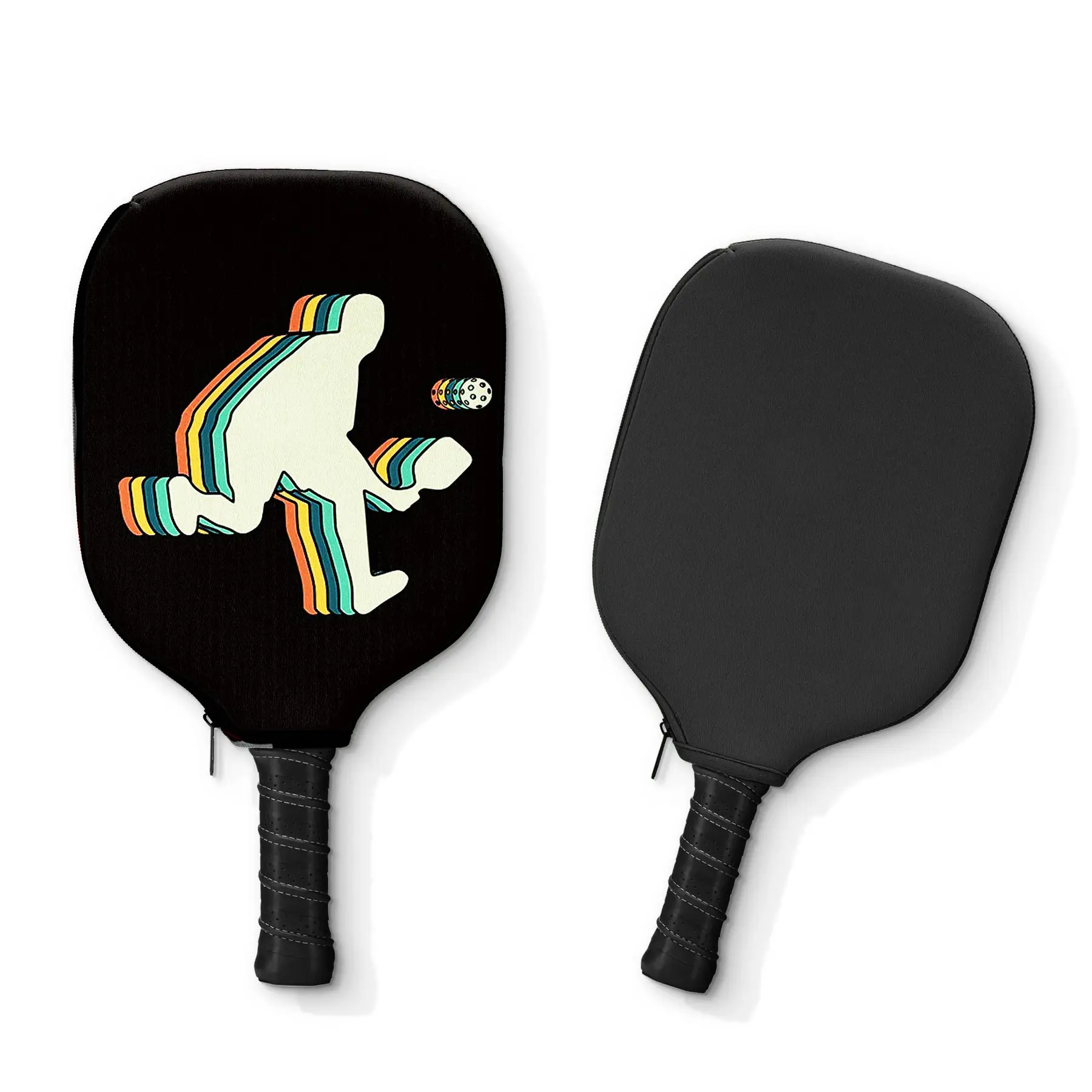 Pickle Pads - Pickleball Paddle Cover - Retro - Mellow Monkey
