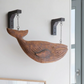 Wood-Carved Sperm Whale Wall Hanging (Mounts 2 Ways) - 24-in. - Mellow Monkey