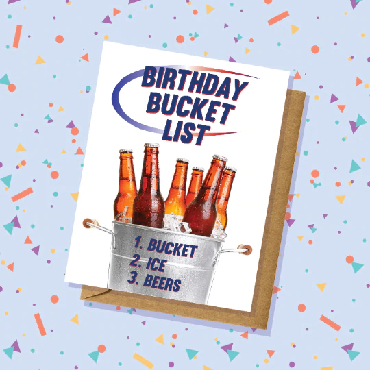 Birthday Bucket List - Birthday Card - Mellow Monkey