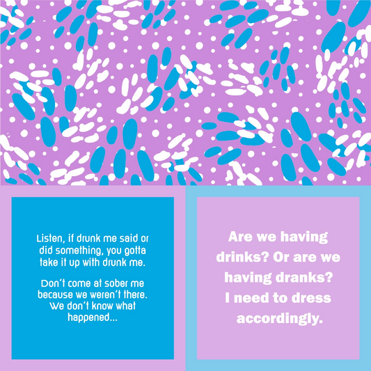 Double Sided Cocktail Napkin - Drinks Or Dranks - Mellow Monkey