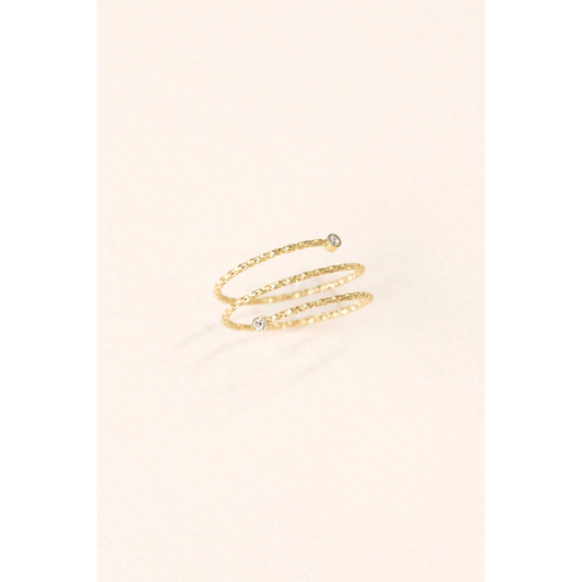 Round & Round Gold Plated Ring - 3 Sizes - Mellow Monkey