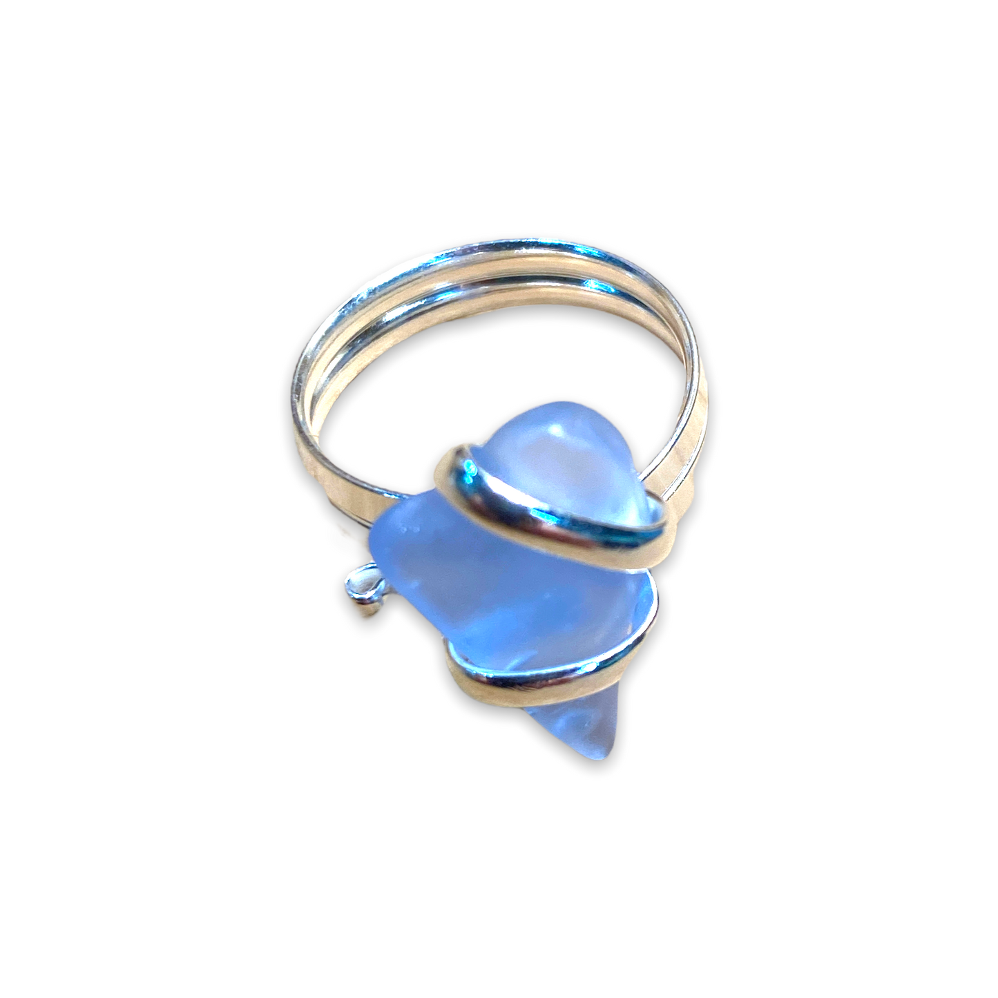 Seaglass Nugget Ring - Light Blue - Mellow Monkey