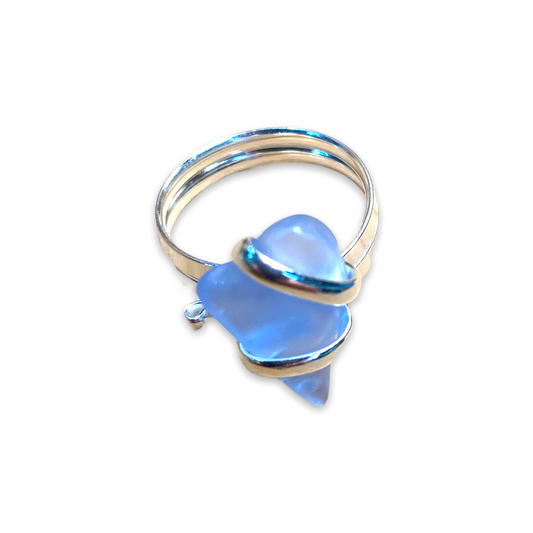 Sea Glass Nugget Ring - Light Blue - Mellow Monkey