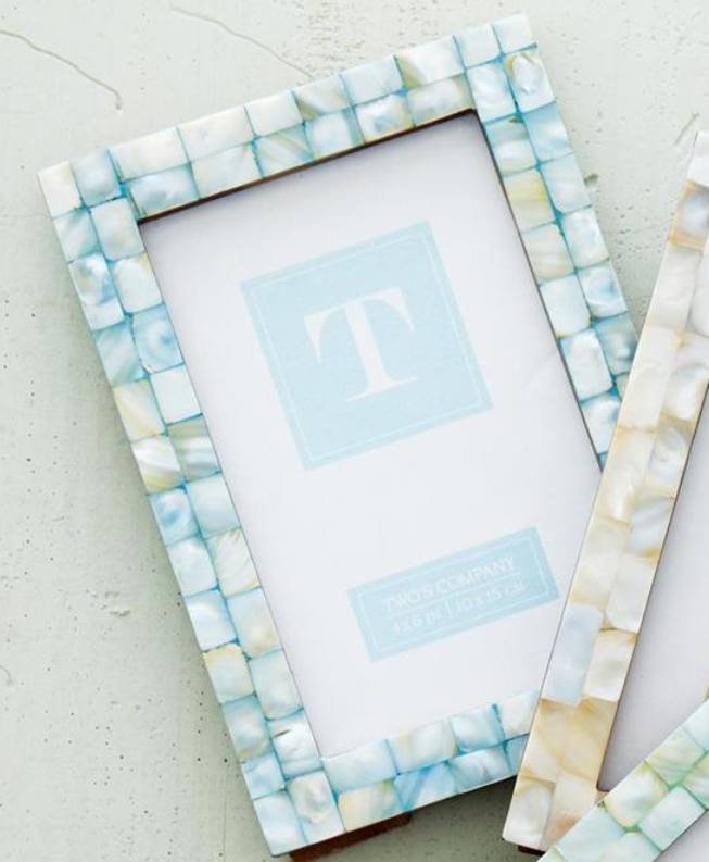 Mother of Pearl Tile Photo Frame 5x7 for 4x6 Photo - Mellow Monkey