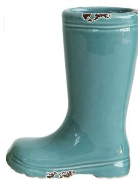 Pastel Colored Ceramic Stoneware Mini Boot Flower Bud Vase - 4-in - Mellow Monkey