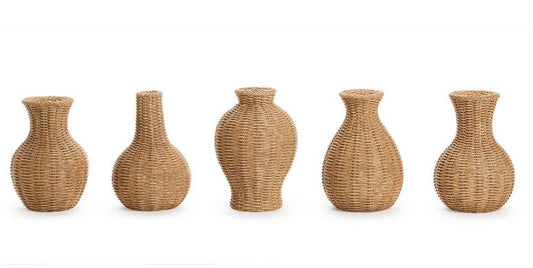 Brown Ceramic Wicker Vase - Mellow Monkey
