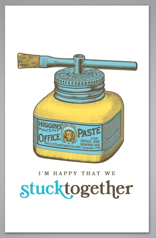 I'm Happy That We Stuck Together - Birthday Greeting Card - Mellow Monkey