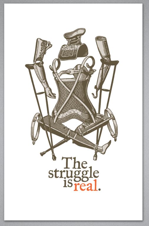 The Struggle Is Real - Greeting Card - Mellow Monkey