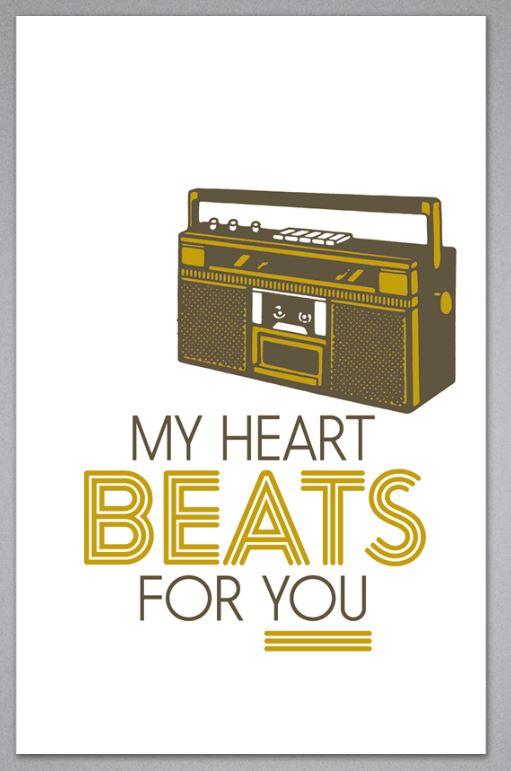 My Heart Beats For You - Greeting Card - Mellow Monkey