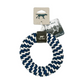 Navy and White Braided Ring Dog Toy - 6-in - Mellow Monkey