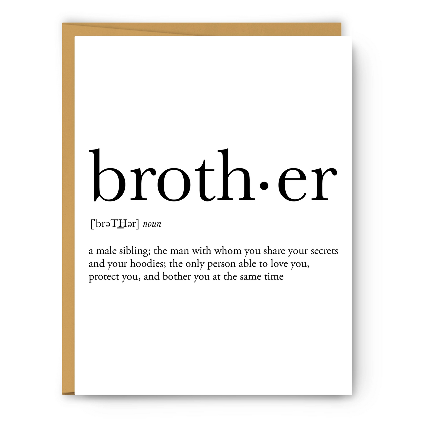 Footnotes - Brother Definition - Greeting Card - Mellow Monkey