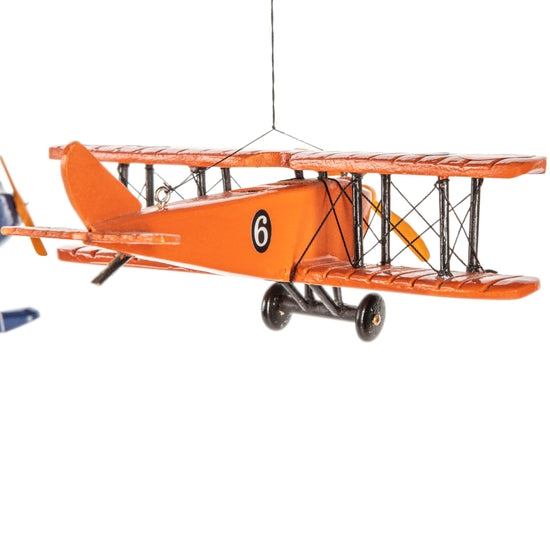 Vintage 1920 Bi Plane / Plane Flight Mobile - 26-in - Mellow Monkey