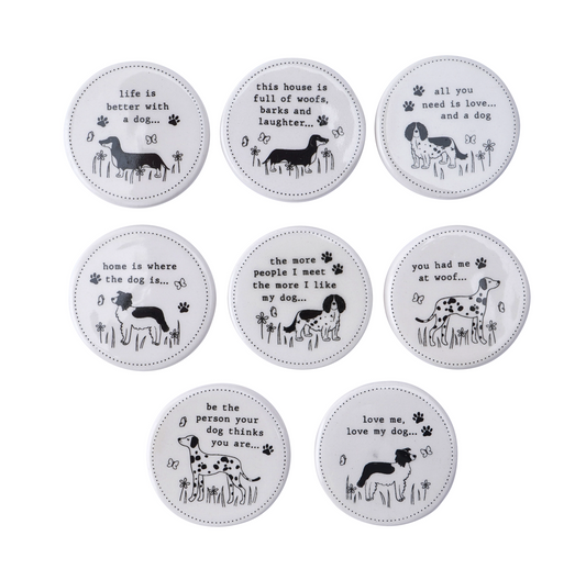 Woofs & Whiskers Ceramic Dog Tokens - Mellow Monkey